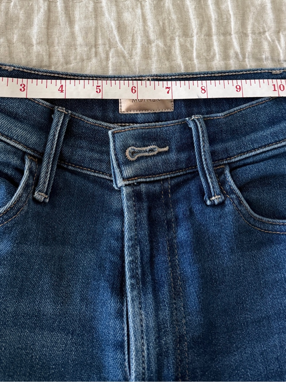 MOTHER Hustler Ankle Fray Jeans in Deep Indigo